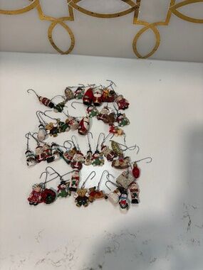 30 Pc Vintage (early 90s) Ceramic Christmas Ornaments